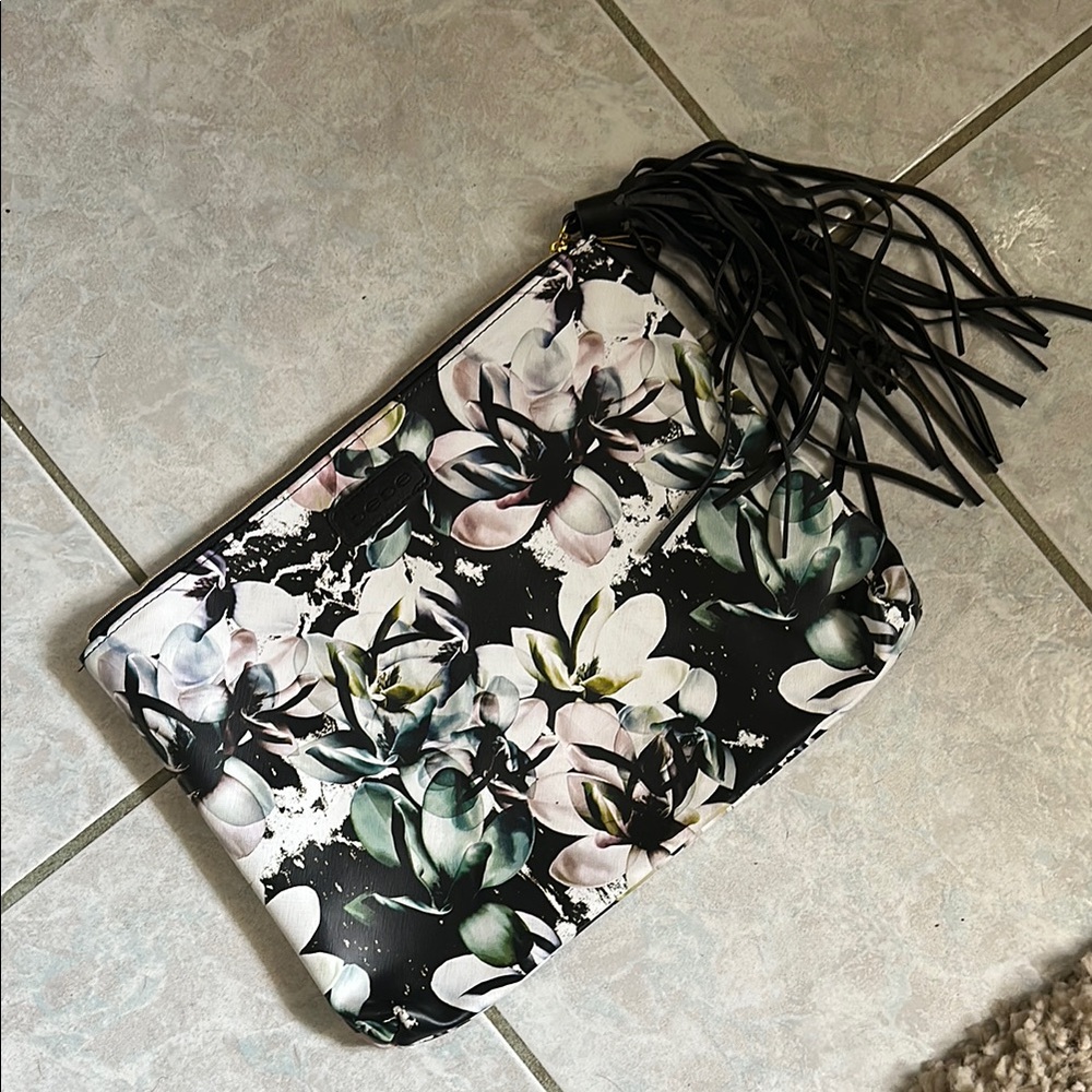 Floral Clutch with Tassel